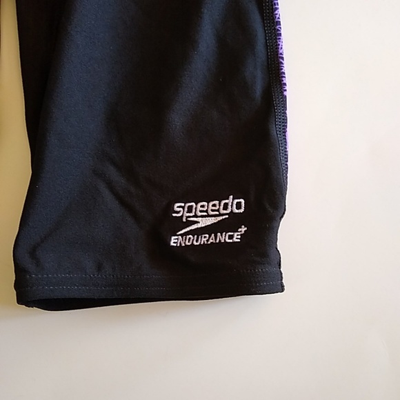 SPEEDO Men Purple Black Cyclone Jammer Swimsuit - Picture 7 of 8